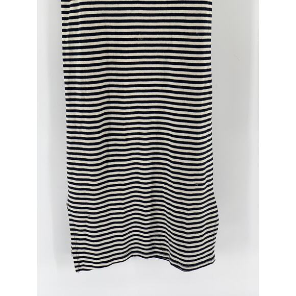 DESIGN LAB LORD & TAYLOR Women's Navy-White Striped Crewneck Maxi Dress SZ XS - Picture 6 of 11